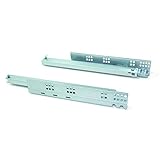 Emuca 3053005 Satz unsichtbare Führungen für Schublade, vollständiger Auszug, push-to-open, Verzinkt, 240 mm
