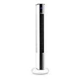 Klarstein Skyscraper 3G - Säulenventilator Standventilator 48W Luftdurchsatz 1.633 m³/h Touch Fernbedienung, 3 Geschwindigkeitsstufen, Timer, 3 Betriebsmodi, leise, platzsparendes Turm-Design, weiß