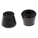 2Pcs PU Rollschuh Stopper Set - Schwarz