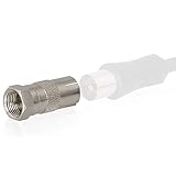 Wicked Chili F-Stecker Koax Adapter - F-Stecker auf Koax IEC-Buchse z.B. für DVB-T2 Antenne (Material: Kupfer), F-Stecker Adapter