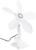 Sichler Haushaltsgeräte Klemm Ventilator leise: Tisch-Ventilator mit Befestigungs-Clip, 11 Watt, Ø 34 cm (Klemmventilator)