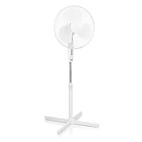 Tristar VE-5893 Standventilator-Durchmesser 40 cm-Höhenverstellbar, 45 W, weiß, 105-125 cm