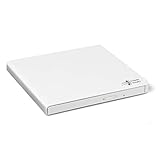 Hitachi-LG GP57EW40 Externer Portabler DVD-Brenner mit stilvollem Design, USB 2.0, DVD+/-R, CD-R, DVD-RAM Kompatibel, TV-Anschluss, Windows 10 & Mac OS Kompatibel, Weiß