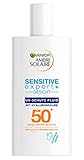 Garnier Ambre Solaire Sensitive expert+, UV-Schutz Fluid mit Hyaluronsäure, LSF 50, sehr hoher Schutz 1er Pack (1 x 40 ml)