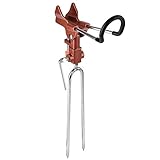 DAUERHAFT Angelrutenhalter Angelrute Bodenhalter Aluminiumlegierung, zum Angeln(red)