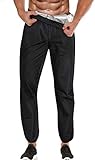 Gotoly Saunahose für Herren, warm, zum Verlieren von Gewichtsverlust, Saunahose, Neopren, Thermo-Hose, Hot Thermo Schweiß Shaper, Schwarz XL