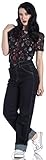 Hell Bunny Damen Hose Carpenter Jeans Blau S