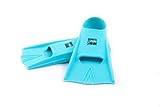 BornToSwim Kinder Junior Silikon Kurze Trainingsschwimmflossen für Schwimmtraining Bequeme Flossen Trainingsflossen, Türkis, 30-32 EU