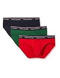 Tommy Hilfiger Herren 3p Brief Unterwäsche, Wüstenhimmel/Terrain/Primärrot, MD