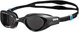 arena Unisex Training Freizeit Schwimmbrille The One (UV-Schutz, Anti-Fog Beschichtung, Harte Gläser), schwarz (Smoke-Grey-Black (545), One Size