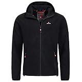 Höhenhorn 41J15 Badus Hochtor Herren Fleece Jacke Hoody Schwarz Gr. L