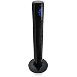 Turmventilator mit Fernbedienung und Oszilation - Oscillating Tower Fan - 86 cm - 40W - Ventilator mit 2 Geschwindigkeitsstufen Timer 3 Betriebsmodi 40 Grad oszillierend - schwarz
