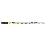 wolfcraft 2324000 Stichsägeblätter HCS, T-Schaft, Küchenarbeitsplatte, sauberer Schnitt