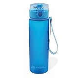 MELIANDA MA-7300 Trinkflasche Wasserflasche 550ml Nylon Handschlaufe blau