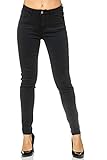 Elara Damen Stretch Hose Skinny Jeans Elastisch Chunkyrayan G09 Black 36 (S)