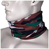 Unisex Funktionstuch Halsgamasche Nahtlos Schwarz - Multifunktionstuch Uni atmungsaktiv waschbar schnelltrocknend - Mikrofaser Schlauchschal Bandana Schal Stirnband Halstuch Unifarben (Tarnfarben)