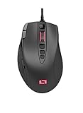 Lioncast LM25 PC Gaming Maus mit 13 Tasten (LED Gaming Mouse mit RGB Beleuchtung, PMW3360 Optischer Sensor, 12.000 DPI) Gamer Maus mit Kabel, ergonomischem Design & Palm Grip für FPS, RTS und MOBAs