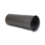 LANZZAS Ofenrohr Wandfutter/Mauermuffe mit 250 mm Rohrverlängerung - für den Durchmesser Ø 120 mm - Farbe: gussgrau - Rauchrohr Wandmuffe