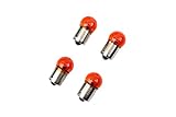 4 x Blinker Leuchtmittel Lampe Orange 12V 10W BA15s - E-ZEICHEN für Motorrad Roller Quad