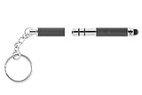 Wedo 2610659901 Touchpen (mit Schlüsselanhänger und Ständerfunktion für Smartphone/Teleskopmechanik) metallic schwarz