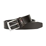 Tommy Hilfiger Herren Adan Leather 3.5 Gürtel, Dark Tan, 80