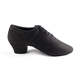 PortDance Herren Tanzschuhe PD008 Premium - Nubuk Schwarz - 4 cm Latein - Größe EUR 40