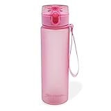 MELIANDA MA-7300 Trinkflasche Wasserflasche 550ml Nylon Handschlaufe pink