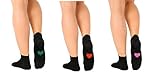 Symbolsocks 3 Paar Sneakersocken schwarz mit Motiv, Damen/Herren, Herzen #1