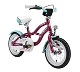 BIKESTAR Kinderfahrrad für Mädchen ab 3-4 Jahre | 12 Zoll Kinderrad Cruiser | Fahrrad für Kinder Violett | Risikofrei Testen