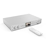 Hama HiFi-Tuner DIT2105SBTX Internet Radio, DAB/DAB+, Bluetooth (Tuner HiFi mit Internetradio, Digitalradio/FM, WLAN, Stereo Receiver Spotify/Amazon Music, Fernbedienung, USB/AUX, Wecker) Silber