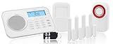 OLYMPIA Protect 9878 GSM Haus Alarmanlage Funk Alarmsystem mit Außensierene und App plug & play bis zu 32 Sensoren