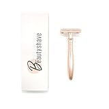 Beautyshave Rasierhobel Damen nachhaltig inkl. 5 Wechselklingen Roségold | hochwertige Verarbeitung | Nassrasierer