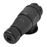 H HILABEE 13-poliger 12V Anhängerstecker, Wasser und Staubgeschütztes Kunststoffgehäuse, mit Bajonettverschluss