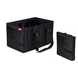 achilles Smart-Box Faltbare Einkaufs-Tasche Falt-Korb Klapp-Box Picknick-Korb Falt-Tasche Aufbewahrungs-Organizer Transport-Kiste Trage-Korb Schwarz 37 cm x 23 cm x 21 cm