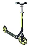 Muuwmi Unisex Jugend Aluminium Scooter Pro 215 mm, schwarz/lime, One Size