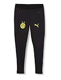 PUMA Uni Jogginghose BVB Training Pant w/Zip Pockets and w/Zip Legs JR, Puma Black-Cyber Yellow, 140, 757716