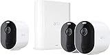 Arlo Pro3 WLAN Überwachungskamera & Alarmanlage, 2K UHD, 3er Set, kabellos, Innen / Aussen, Bewegungsmelder, Farbnachtsicht, Smart Home, 160° Blickwinkel, 2-Wege Audio, Spotlight, (VMS4340P) - Weiß