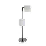 MSV Toilettenpapierhalter Stehend BxHxT:15x60x15 cm freistehender Papierrollenhalter in Edelstahl-Optik Edler Rollenhalter für WC-Rollen als Ersatzrollenhalter verchromt, Silber