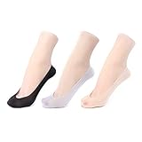 Gather Other 3 Paar Füsslinge Sneaker Ballerina Socken Unsichtbar NO Show Socken Baumwolle für Damen Mehrfarbig