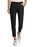 oodji Ultra Damen Eng Zulaufende Hose mit Elastischem Bund, Schwarz, 42