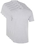 Ultrasport Herren Sport Freizeit T-Shirt mit Rundhalsausschnitt 5er Set, Grau Melange, L