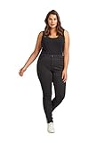 Zizzi Damen Amy Jeans Slim Fit Jeanshose Stretch Hose,Schwarz,48 / 82 cm