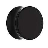 Treuheld® | 8mm Ohr Plug in Schwarz | Acryl/Kunststoff | Double Flared - Ohne Gewinde | Classic Flesh Tunnel Plug | Hochwertig und Hautfreundlich
