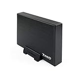 TooQ TQE-3527B - Gehäuse für 3,5' Zoll Festplatten (SATA I/II/III, USB 3.0), Aluminium, LED Anzeige, schwarz, 350 g