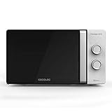 Cecotec Pro Clean 4010 Mikrowelle 700 W 23 L Extra Großer Garraum Ready 2 Clean Beschichtung Antihaft 3D Wave Full Crystal Spiegeltür 8 Programme 60 Min Timer Drehschalter In Silber Schwarz