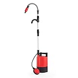 Grafner Regenfasspumpe 400 Watt, Fördermenge 5200 l/h, mit Teleskoprohr, Fassrandhalter, Regulierventil, Schmutzfilter Schwimmschalter, Förderhöhe: max. 11 Meter