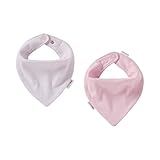 Bornino Mouse & Elephant Wende-Dreieckstuch Ringel - Halstuch für Baby mit verstellbarem Druckknopfverschluss aus reiner Baumwolle