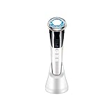 Hochfrequenz Gerät Gesicht High Frequency Facial Hochfrequenz-Gesichtsmaschine, Anti-Aging, Anti-Falten, LED-Lichttherapie, mit Heiß- und Kalt- und EMS und LED (mit Sockel) - für Frauen