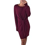 Amphia Hoodie,Damen Kleid Mit Kapuze Lange Ärme Longpullover - Frauen Langarm Sexy Solid Dress Damen Casual Mini Kleid