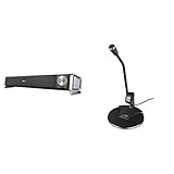 Trust Asto Soundbar Lautsprecher (für PC und TV-Gerät) & Speedlink Pure Desktop Voice Microphone - Tischmikrofon mit Klinkenstecker für Büro, Podcasts, Gaming, schwarz